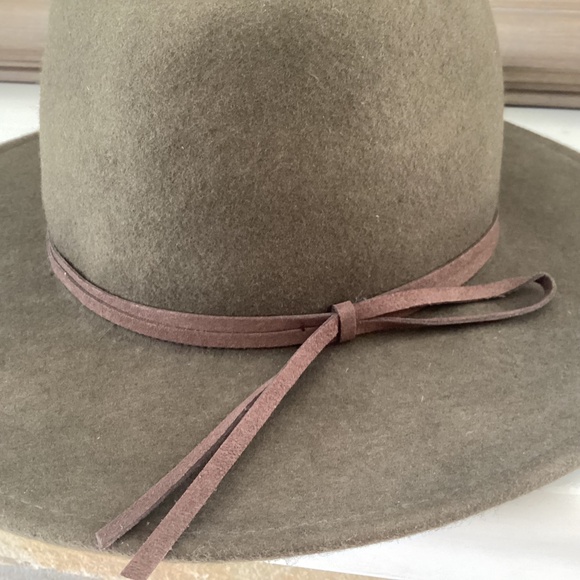 Lot Of 2 Wool Hats Fedora Western Black C&C Ribbon Mossy Green Leather One Size - Picture 10 of 14